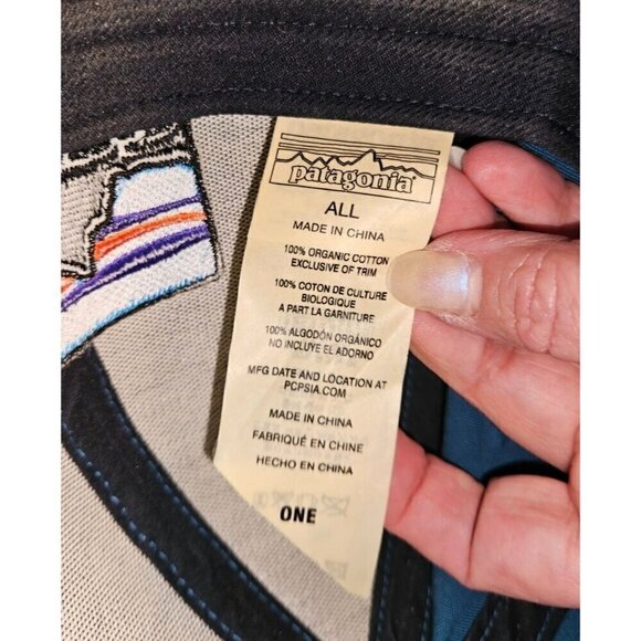 Patagonia Hat Mens Blue Snapback Canvas Cap One Size Adjustable Outdoors Logo - Picture 7 of 9